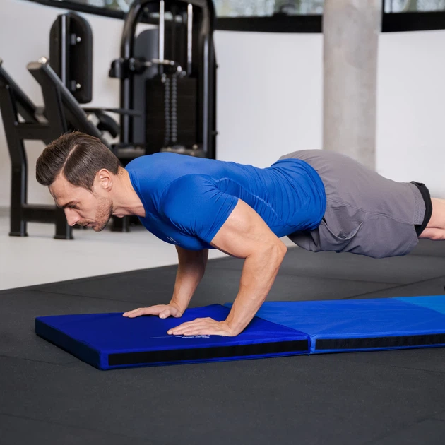 Мат гімнастичний Gymtek Triple 180 x 60 x 5 см Синій (5907766668602) - Фото 10 Мат гімнастичний Gymtek Triple 180 x 60 x 5 см Синій (5907766668602) - зображення 10