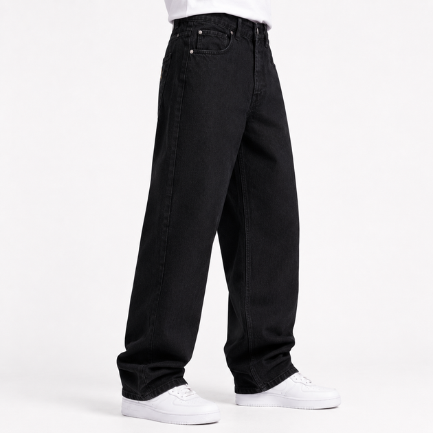 Джинси чоловічі широкі Lyle&Scott чорні 33 (1027-237-2) - Фото 4 Джинси чоловічі широкі Lyle&Scott чорні 33 (1027-237-2) - изображение 4