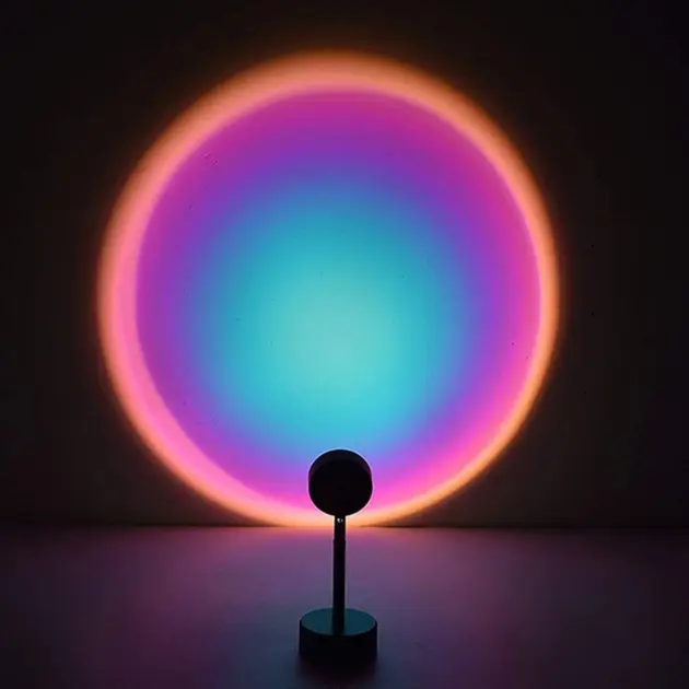 RGB проекционная лампа Sunset 16 цветов с пультом и USB питанием для фото и видео (581934) - изображение 8