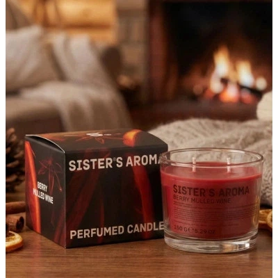 Ароматическая свеча Sister's Aroma Berry Mulled Wine 150 г - Фото 1 Ароматическая свеча Sister's Aroma Berry Mulled Wine 150 г - изображение 1