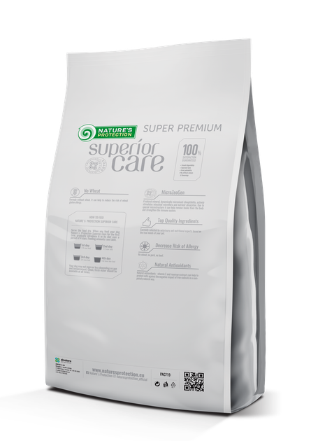 Nature's Protection Superior Care White Dogs Grain Free Insect All Sizes&Life Сухой беззерновой корм для собак с протеином насекомых, 10 кг. - изображение 2