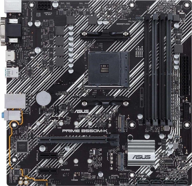 Материнская плата AM4 Asus Prime B550M-K - Фото 1 Материнская плата AM4 Asus Prime B550M-K - изображение 1