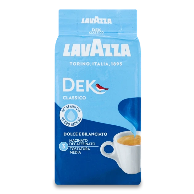 Кава мелена Lavazza Dek Classico без кофеїну 250 г (Італія) - Фото 1 Кава мелена Lavazza Dek Classico без кофеїну 250 г (Італія) - изображение 1