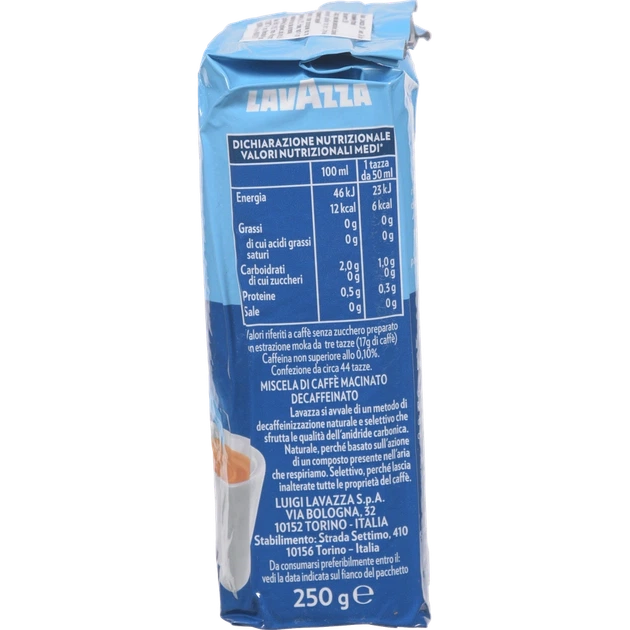 Кава мелена Lavazza Dek Classico без кофеїну 250 г (Італія) - Фото 2 Кава мелена Lavazza Dek Classico без кофеїну 250 г (Італія) - изображение 2