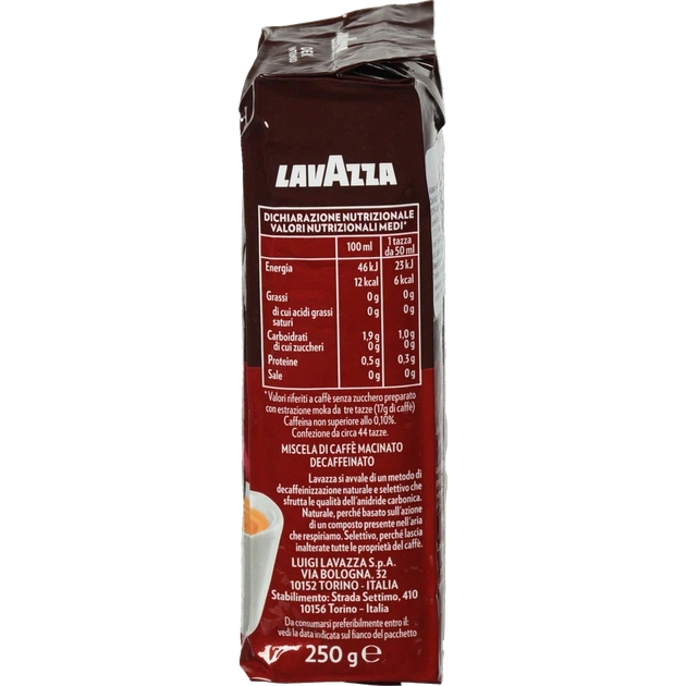 Кава мелена Lavazza Dek Intenso без кофеїну 250 г (Італія) - Фото 2 Кава мелена Lavazza Dek Intenso без кофеїну 250 г (Італія) - зображення 2