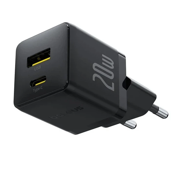 СЗУ Baseus PD20W+QC3.0 20 Вт поликарбонат 1USB-A/1C Cluster Black - изображение 2