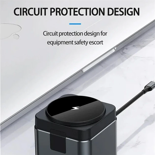 БЗУ + HUB WIWU Wi-W025 Cube 9in1 USB-C 64,5x65,4x79,5 мм алюміній сірий - зображення 6