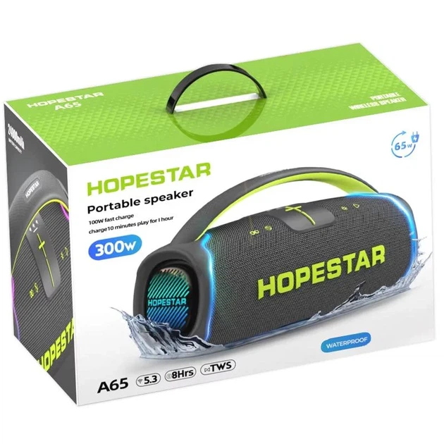 Bluetooth колонка Hopestar A65 300W акустическая с USB, TF, Bluetooth, IPX5 черная - Фото 5 Bluetooth колонка Hopestar A65 300W акустическая с USB, TF, Bluetooth, IPX5 черная - изображение 5