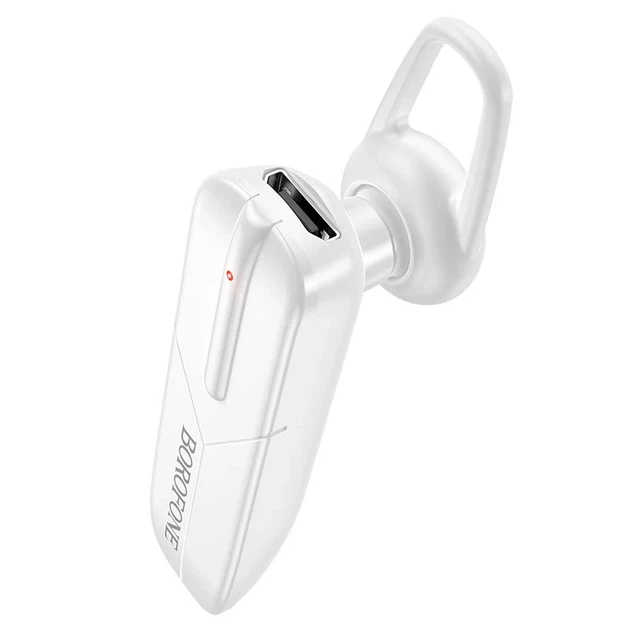 Bluetooth гарнитура Borofone BC36 Lucky моно 62х14х21 мм ABS пластик белая - изображение 2