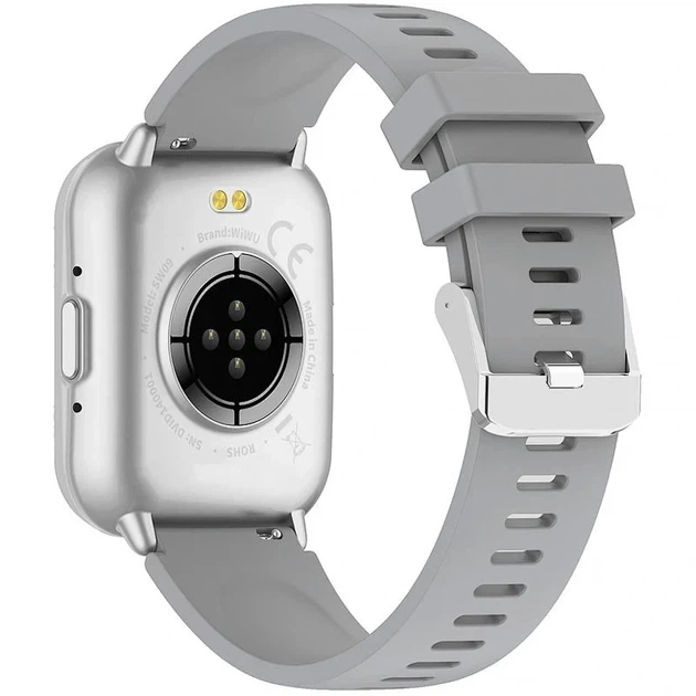 Смарт-годинник WiWU SW09 Bluetooth-виклики алюміній силікон срібний - зображення 3