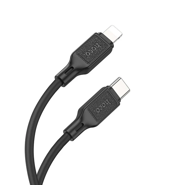 Кабель Hoco X90 Type-C to Lightning 20W TPE + силикон 1м черный - изображение 3