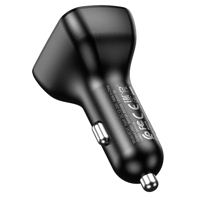 FM модулятор Borofone BC41 QC3.0 2USB-A ABS-пластик черный - изображение 3