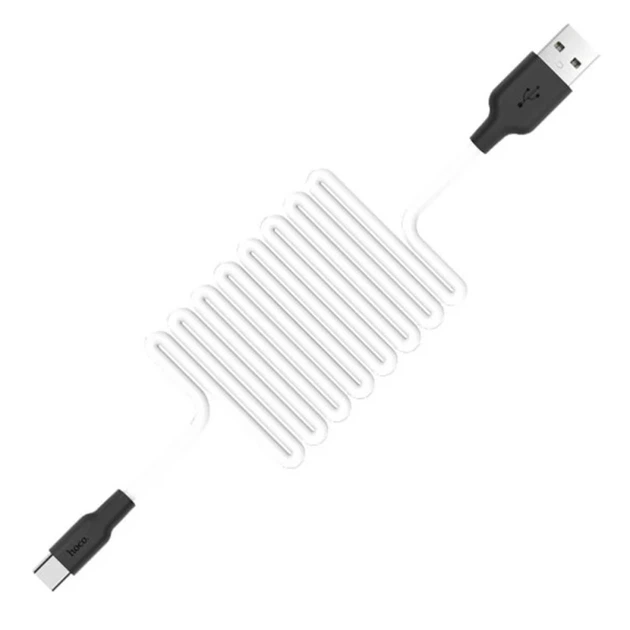 Дата кабель Hoco X21 Plus Type-C 2 м TPE + силикон 3A черный/белый - Фото 3 Дата кабель Hoco X21 Plus Type-C 2 м TPE + силикон 3A черный/белый - изображение 3