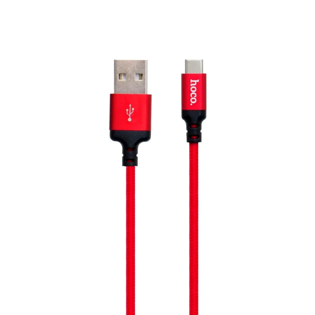 Кабель Hoco X14 Micro USB для быстрой зарядки и синхронизации 1м черный и красный 2А износостойкий с нейлоновой оплеткой - Фото 3 Кабель Hoco X14 Micro USB для быстрой зарядки и синхронизации 1м черный и красный 2А износостойкий с нейлоновой оплеткой - изображение 3