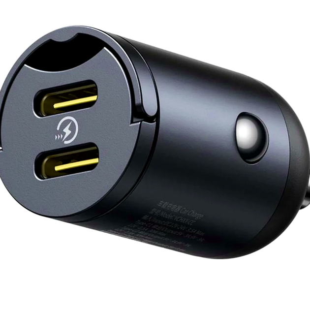 Автомобильное зарядное устройство Baseus Tiny Star Mini 2 USB порта 30 Вт для быстрой зарядки смартфонов и планшетов - Фото 4 Автомобильное зарядное устройство Baseus Tiny Star Mini 2 USB порта 30 Вт для быстрой зарядки смартфонов и планшетов - изображение 4
