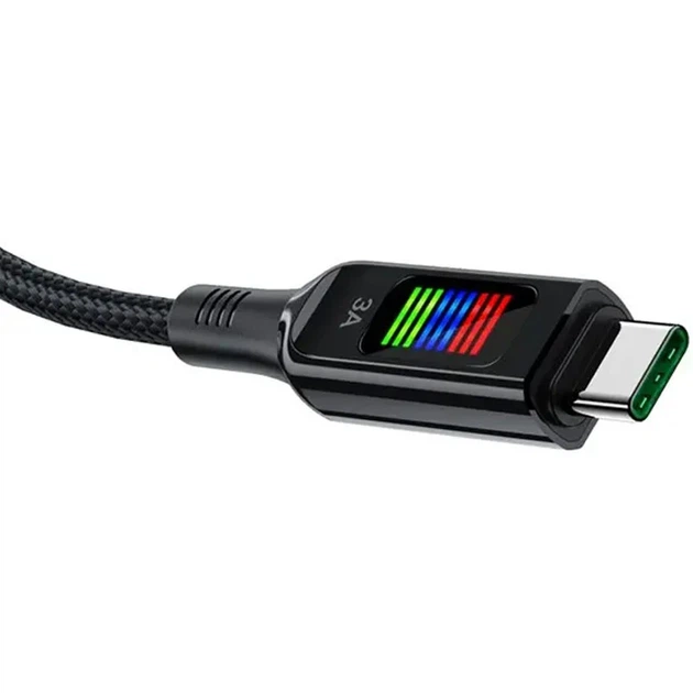 Зарядный кабель Acefast C7-03 Type-C to Type-C 100W 1.2 м черный PC + нейлон - изображение 2