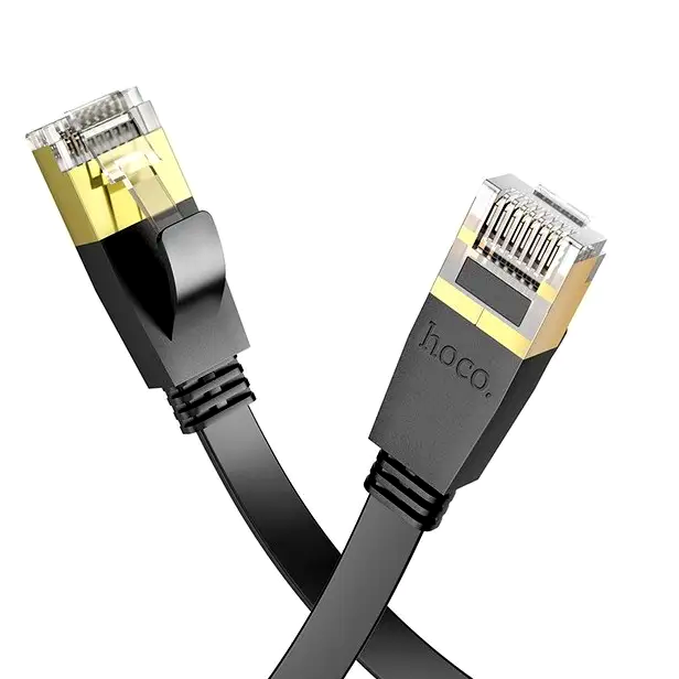 Патч-корд Hoco US07 Ethernet кабель Cat 6 для подключения устройств длиной 20 метров черный - изображение 4