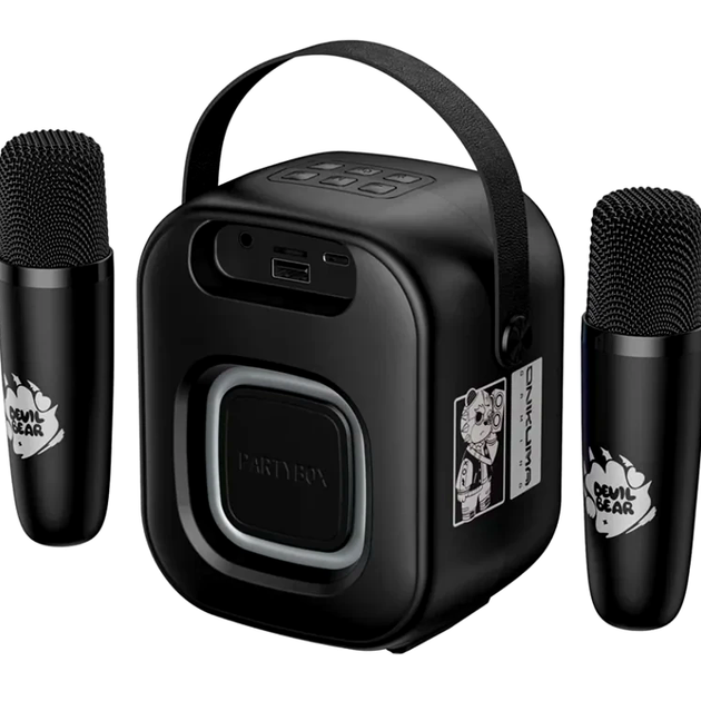 Колонки Onikuma L7 Black акустическая система с Bluetooth и микрофонами для караоке и вечеринок - изображение 8