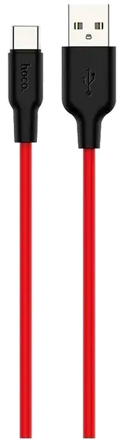 Кабель Hoco X21 Silicone Type-C для швидкого заряджання та синхронізації даних чорний і червоний 2 А 1 м - Фото 7 Кабель Hoco X21 Silicone Type-C для швидкого заряджання та синхронізації даних чорний і червоний 2 А 1 м - зображення 7