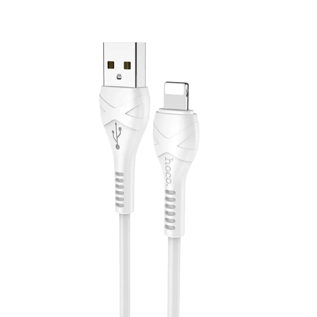 Кабель Hoco X37 Lightning для швидкого заряджання телефонів і планшетів завдовжки 1 метр із мідним осердям білий - Фото 1 Кабель Hoco X37 Lightning для швидкого заряджання телефонів і планшетів завдовжки 1 метр із мідним осердям білий - зображення 1