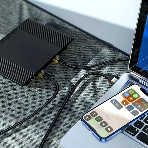 Патч-корд Hoco US02 Ethernet кабель для интернета и видеонаблюдения черный 3 метра 1Gbps чистая медь - изображение 6