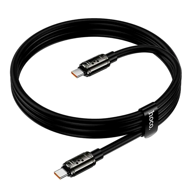 Кабель Hoco U143 Joy Type-C к Type-C для быстрой зарядки и передачи данных мощностью 240W черный - изображение 6