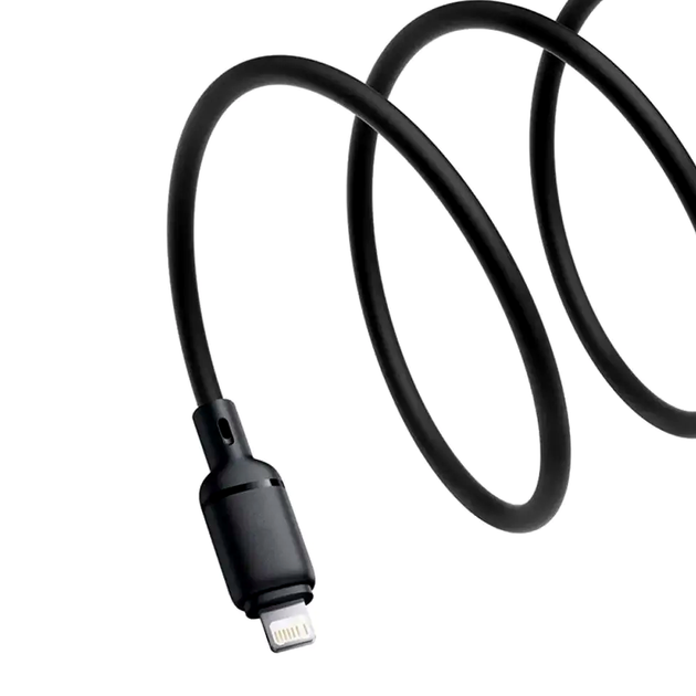 Кабель Baseus Silky Series USB Lightning для быстрой зарядки и передачи данных 2.4А 2м черный - изображение 4