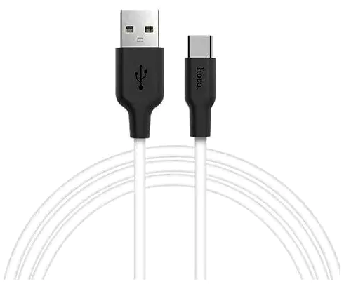 Кабель Hoco X21 Plus силіконовий для заряджання Type-C 1 м чорний і білий із затискачем для зручності використання - зображення 9