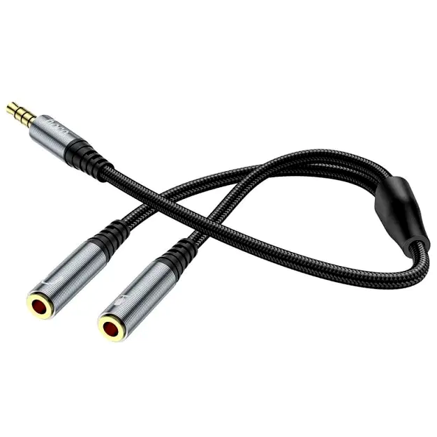 Кабель Hoco UPA21 адаптер 3.5mm для гарнитуры с комбинированным разъемом для подключения наушников и микрофона - Фото 3 Кабель Hoco UPA21 адаптер 3.5mm для гарнитуры с комбинированным разъемом для подключения наушников и микрофона - изображение 3