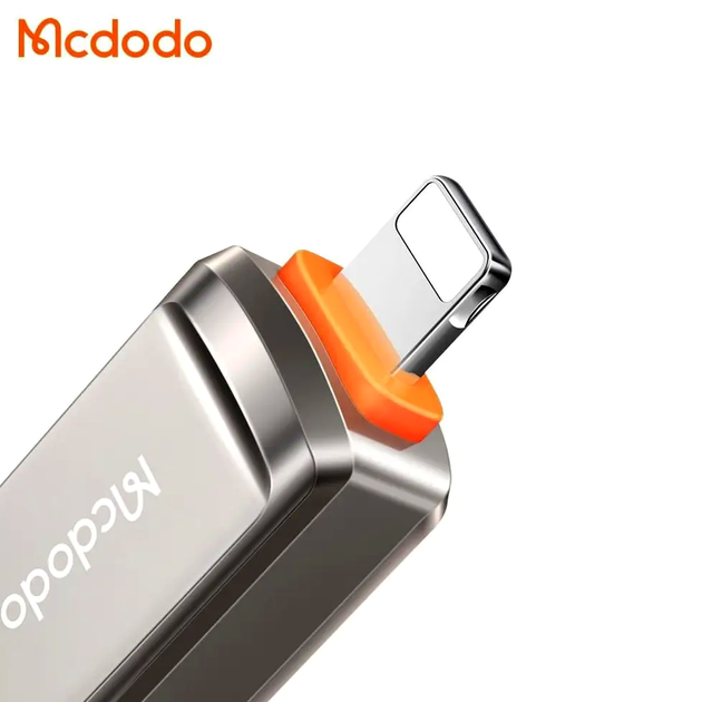 Адаптер McDodo OTG USB-A 3.0 к Lightning для зарядки и передачи данных алюминиевый сплав черный 5В-3А - изображение 10