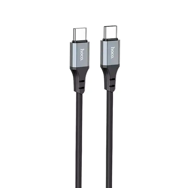 Кабель Hoco X86 Type-C для зарядки и передачи данных 60W силиконовый черный 1м для смартфонов и ноутбуков - Фото 4 Кабель Hoco X86 Type-C для зарядки и передачи данных 60W силиконовый черный 1м для смартфонов и ноутбуков - изображение 4