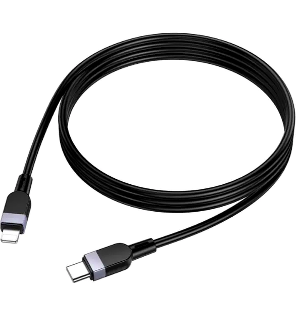 Кабель Hoco X109 Lightning силиконовый для зарядки и передачи данных 2 метра черный 3А PD - Фото 3 Кабель Hoco X109 Lightning силиконовый для зарядки и передачи данных 2 метра черный 3А PD - изображение 3