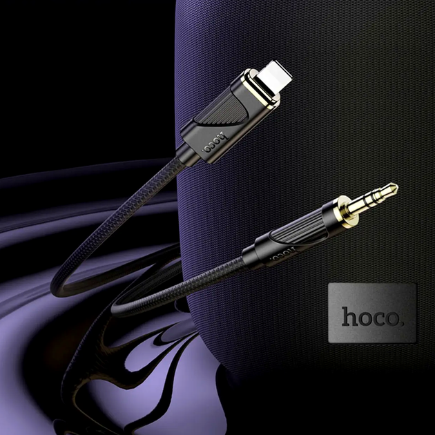 Кабель Hoco UPA30 Friend Lightning для подключения устройств Apple к аудиосистемам с 3 5 мм разъемом - изображение 4