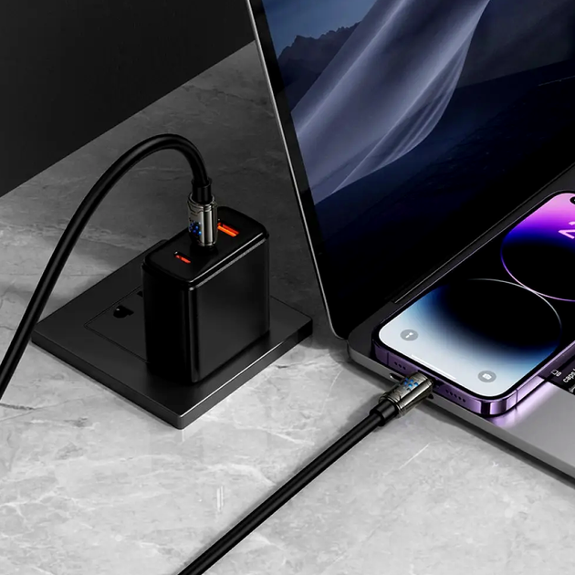 Кабель Hoco U143 Joy Type-C to Lightning для швидкого заряджання iPhone і передавання даних 27W чорний - Фото 8 Кабель Hoco U143 Joy Type-C to Lightning для швидкого заряджання iPhone і передавання даних 27W чорний - зображення 8
