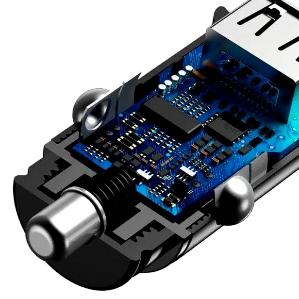 Автомобильное зарядное устройство Baseus Square Dual USB 30W для быстрой зарядки смартфонов и планшетов - Фото 6 Автомобильное зарядное устройство Baseus Square Dual USB 30W для быстрой зарядки смартфонов и планшетов - изображение 6