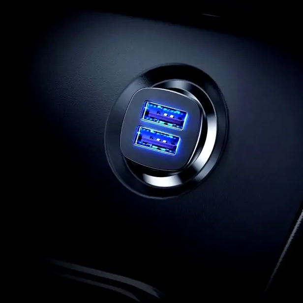 Автомобильное зарядное устройство Baseus Square Dual USB 30W для быстрой зарядки смартфонов и планшетов - Фото 10 Автомобильное зарядное устройство Baseus Square Dual USB 30W для быстрой зарядки смартфонов и планшетов - изображение 10