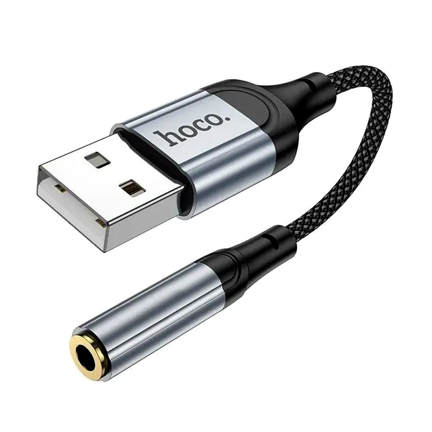 Адаптер Hoco LS36 зовнішня звукова карта USB 3.5 для комп'ютера та ноутбука якісне аудіо відтворення й запис - зображення 6