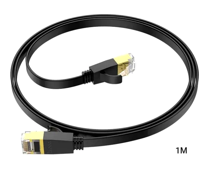 Патч-корд Hoco US07 сетевой кабель Ethernet RJ45 черный для подключения устройств на 1 метр - Фото 2 Патч-корд Hoco US07 сетевой кабель Ethernet RJ45 черный для подключения устройств на 1 метр - изображение 2