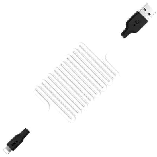 Кабель Hoco X21 Plus Lightning 2м силиконовый для зарядки устройств Apple безопасный и прочный с зажимом - Фото 5 Кабель Hoco X21 Plus Lightning 2м силиконовый для зарядки устройств Apple безопасный и прочный с зажимом - изображение 5