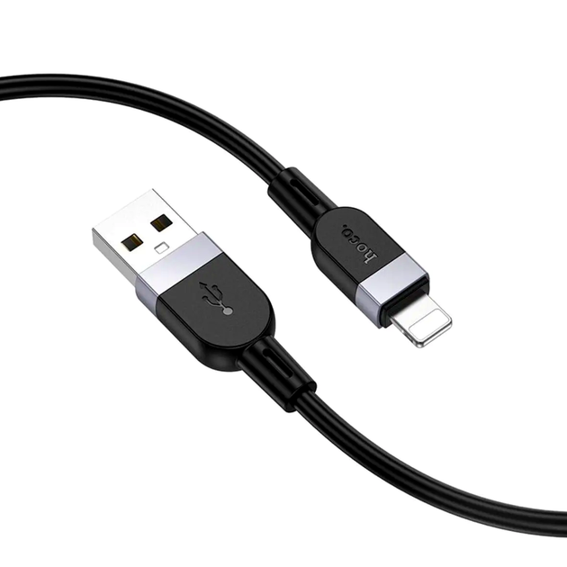 Кабель Hoco X109 Energy PD силиконовый для зарядки и передачи данных iPhone iPad 27 Вт 1 м черный - изображение 4