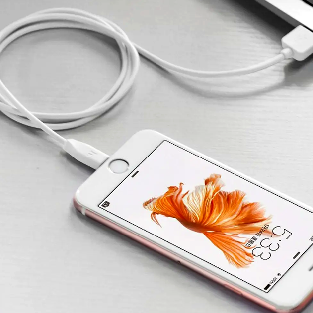 Кабель Hoco X1 Micro USB для зарядки и передачи данных с током 2.4А длина 1м белый износостойкий TPE - изображение 8