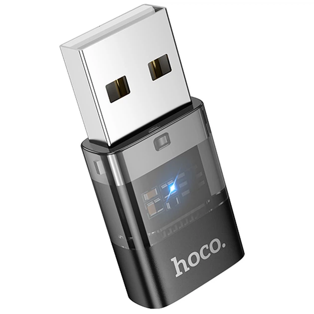 Перехідник HOCO UA36C USB male to Type-C female USB2.0 (Black) (257329) - Фото 1 Перехідник HOCO UA36C USB male to Type-C female USB2.0 (Black) (257329) - зображення 1