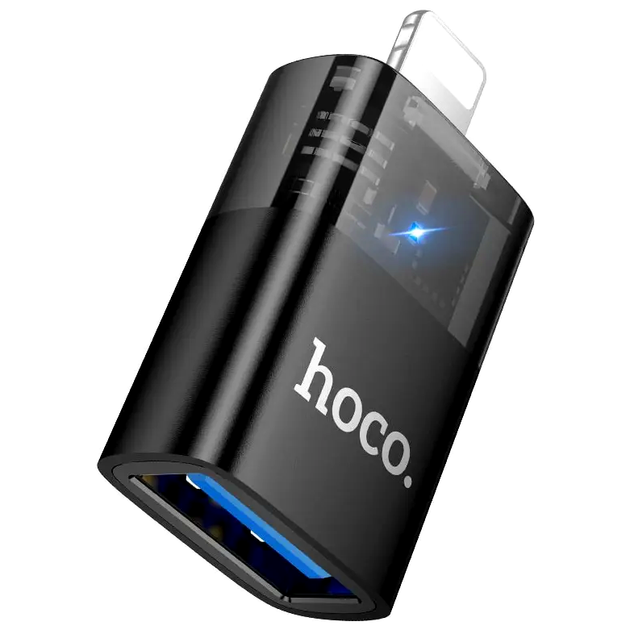 Адаптер Hoco UA36 Lightning to USB для подключения флешек и периферии к iPhone iPad без компьютера - изображение 4