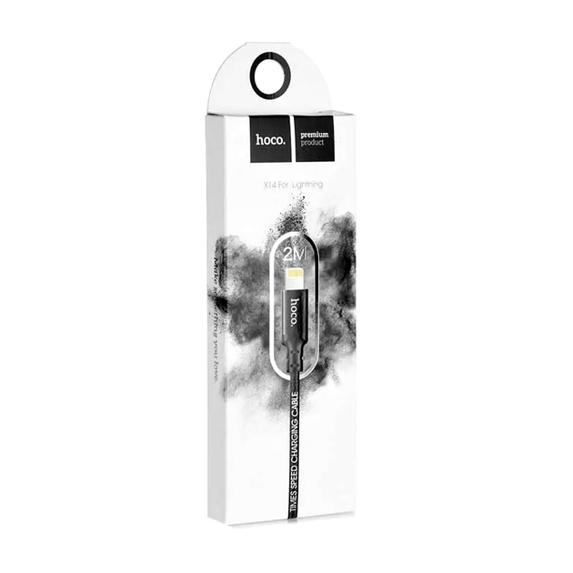 Кабель Hoco X14 Lightning для швидкого заряджання та синхронізації пристроїв з USB довжина 2 метри чорний - Фото 2 Кабель Hoco X14 Lightning для швидкого заряджання та синхронізації пристроїв з USB довжина 2 метри чорний - зображення 2