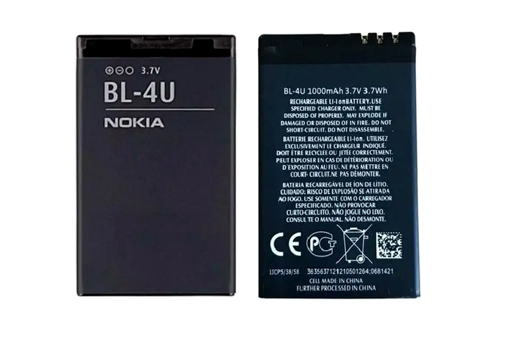 Аккумулятор BL-4U для Nokia 6600 замена батареи с ёмкостью 1000 мАч для долгой работы телефона - изображение 7