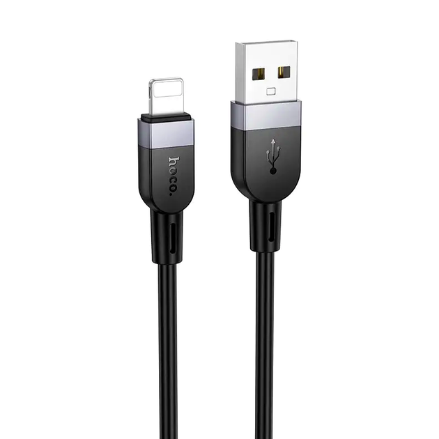 Кабель Hoco X109 Energy силіконовий для заряджання та передавання даних iPhone iPad довжина 2 метри чорний - Фото 1 Кабель Hoco X109 Energy силіконовий для заряджання та передавання даних iPhone iPad довжина 2 метри чорний - зображення 1