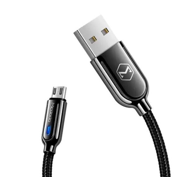 Кабель McDodo Micro USB 1м для быстрой зарядки и защиты аккумулятора с автоотключением и индикатором состояния - Фото 1 Кабель McDodo Micro USB 1м для быстрой зарядки и защиты аккумулятора с автоотключением и индикатором состояния - изображение 1