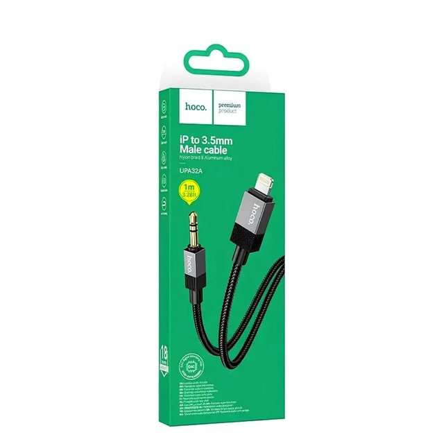 Кабель Hoco UPA32A Lightning 3.5 mm для iPhone iPad для під'єднання навушників і колонок із високою якістю звуку - зображення 8