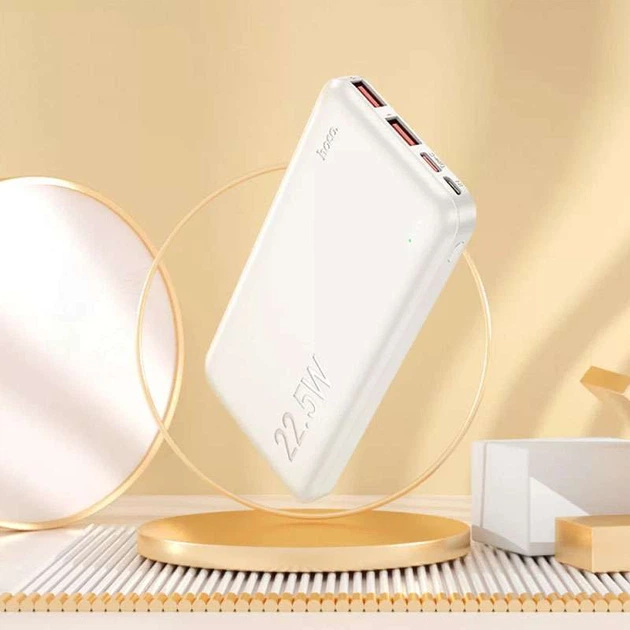 Портативний зарядний пристрій Power Bank HOCO J101 Astute 22.5W 10000 mAh (White) (158905) - Фото 4 Портативний зарядний пристрій Power Bank HOCO J101 Astute 22.5W 10000 mAh (White) (158905) - зображення 4