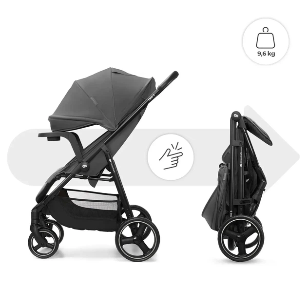 Прогулянкова коляска Kinderkraft Trig 3 Tray Grey (KSTRIG03GRY000T) - зображення 5